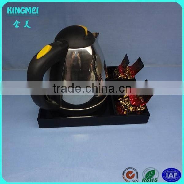 Shenzhen supplier black plexiglass tea holder tray best selling cube plastic tray for teapot