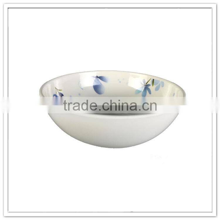 FDA certification unbreakable white decal melamine restaurant plastic soup bowls, large plastic pumpkin soup bowl