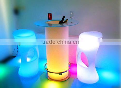 led high bar stool/RGB lighting PE chair