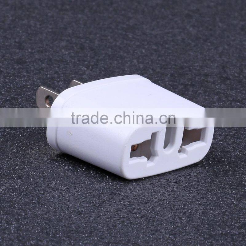 Euro to us plug travel adapter white