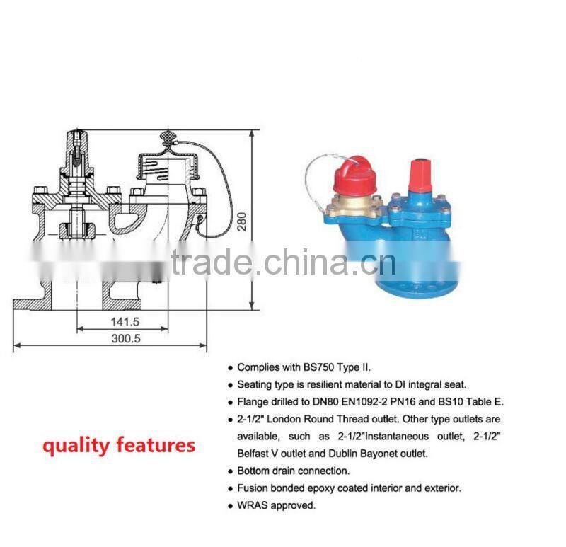 BS750 type II fire hydrant