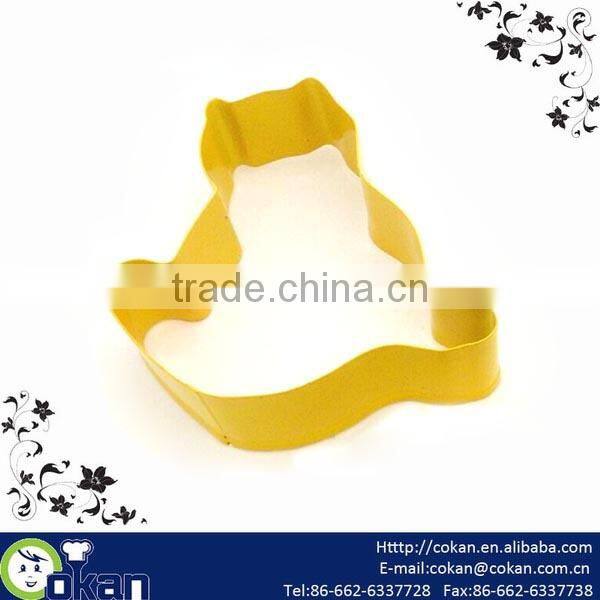 Fat Cat Shape Stainless Steel Cookie Cutter with botton,Biscuit Cutter CK-CM0028