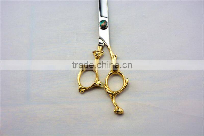 2015 New YF0493Japanese steel zodiac pig hair scissor
