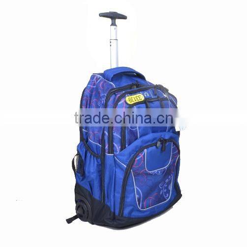 Rod backpack with wheels/laptop backpack with trolley