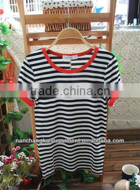 cheap price striped womens t shirts
