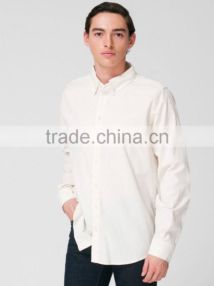 The classic collared button-down shirts comfy 100% Cotton white shirts