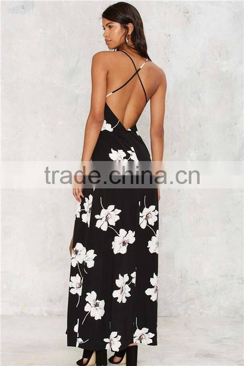 2017 Fashion style new design maxi long dress for girls sexy dress