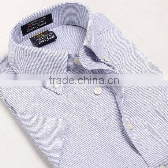 Man stripes button down collar oxford shirts short sleeve dress shirts