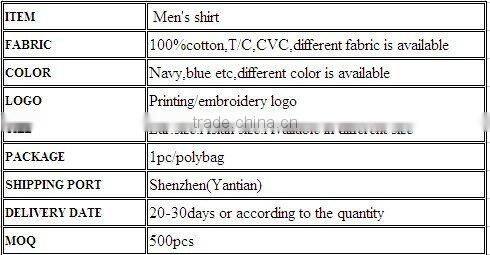 Man Pure Cotton Dress Shirt