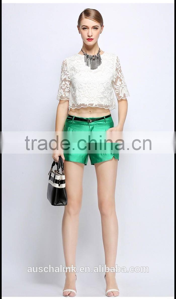 latest summer girls sexy lace crop top design wholesale price