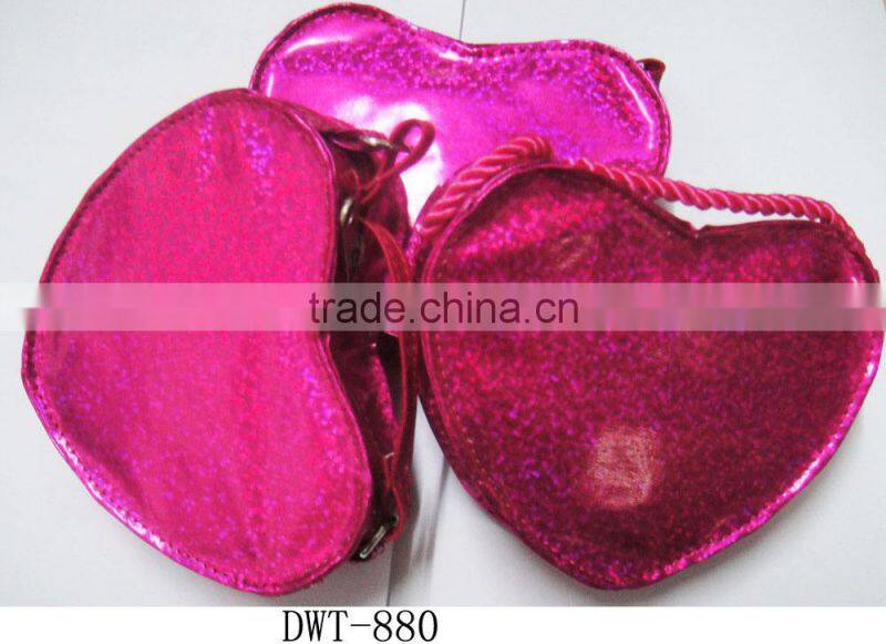 Fashion ITALY SUIE hearted hot popular glitter kids girl glitter bag