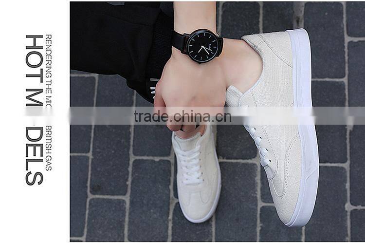 Multiple color options linen men's casual canvas shoes