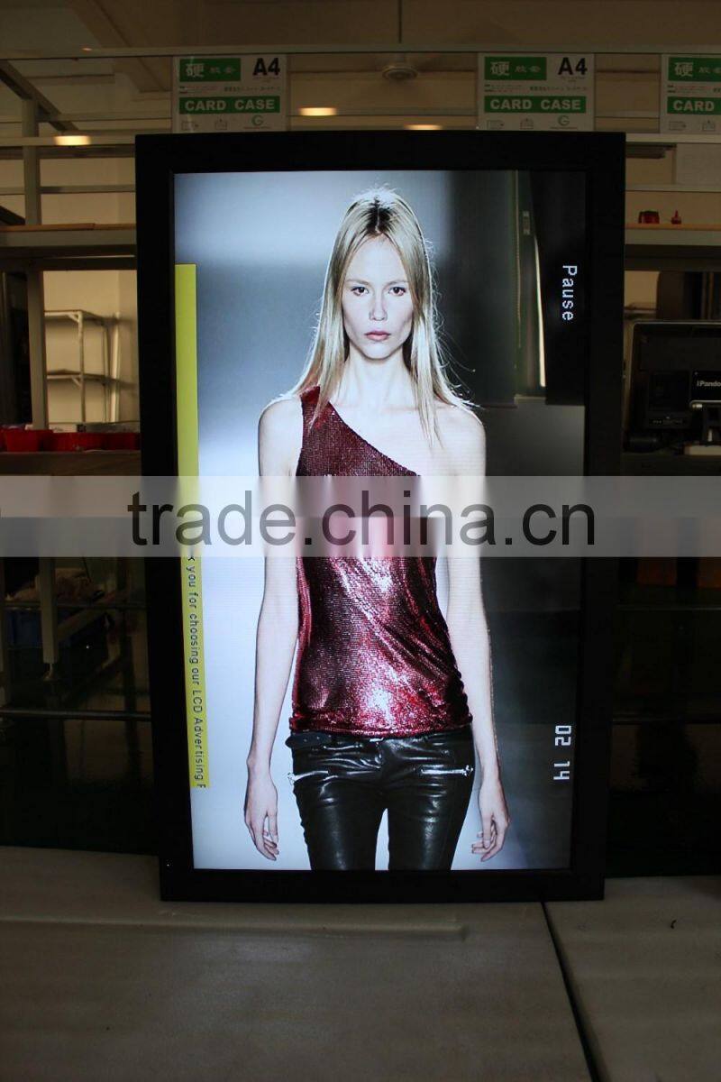 transparent color lcd display/LCD monitor for advertisement/55inch transparent lcd monitor