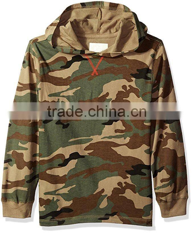 Children Pullover Hoodies Wholesale Boys Sweaters Hoodys Camo Contrast Color Hoodie Sweatshirt Custom Cotton Fleece