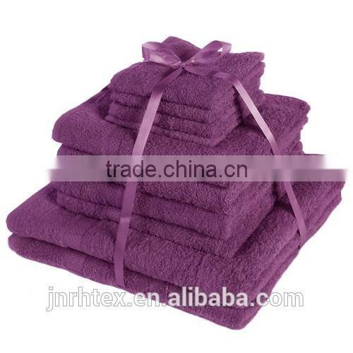 100% cotton terry hotel towel set
