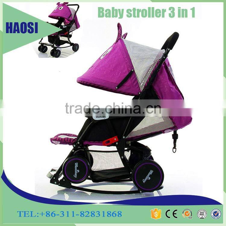 Baby Swing Bed Baby Carriage 3-in-1 Baby Stroller