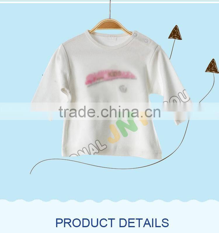 100 Cotton white blank kids t shirt custom printing