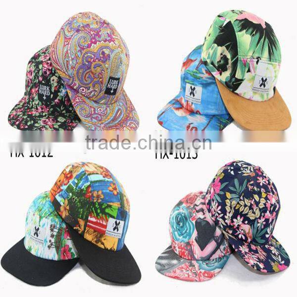 2014 Wholesale Cheap Custom 5 Panel Leather Strap Back hats With Metal Buckle