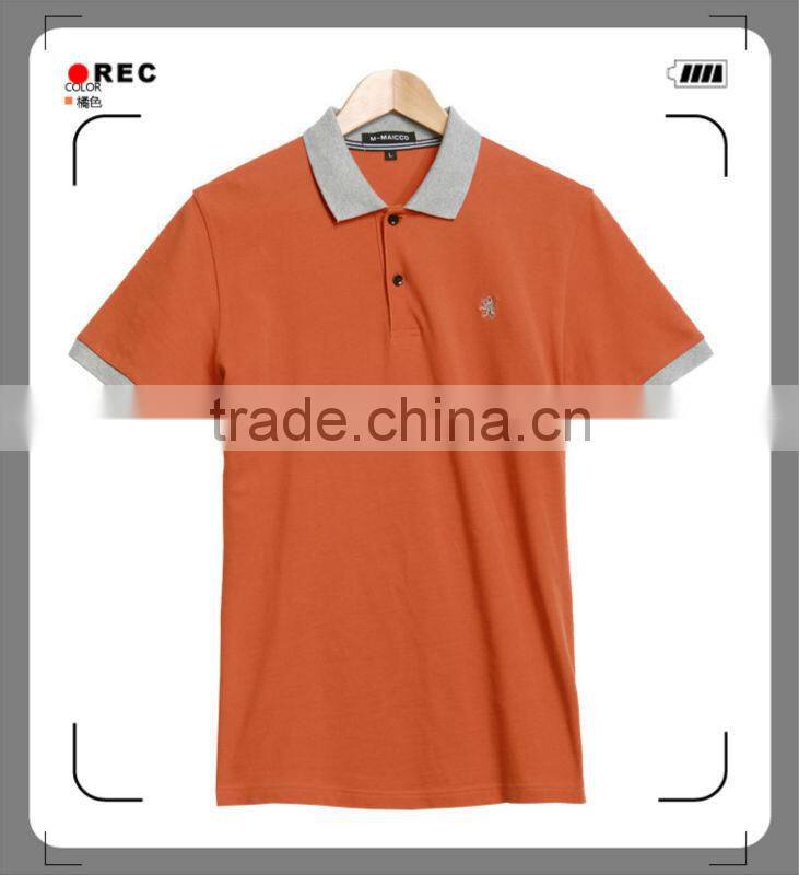Mens cotton pique short sleeve emboridery polo Tshirts 201306