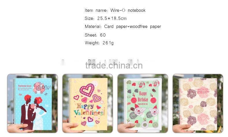 B5 cheap student notebook customizable wire-o binding notebook for gift/promotional item