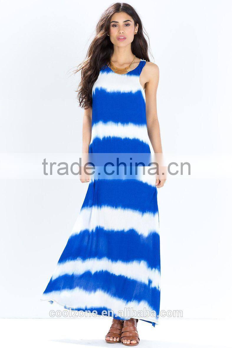 2015 New arrival ocean breeze tye dye summer dress/print beach dress