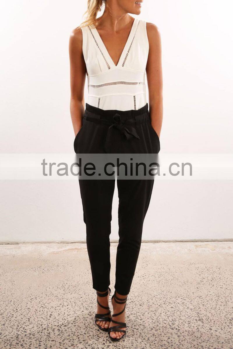 Most fashionable custom after midnight pant with puckering, pockets and tie