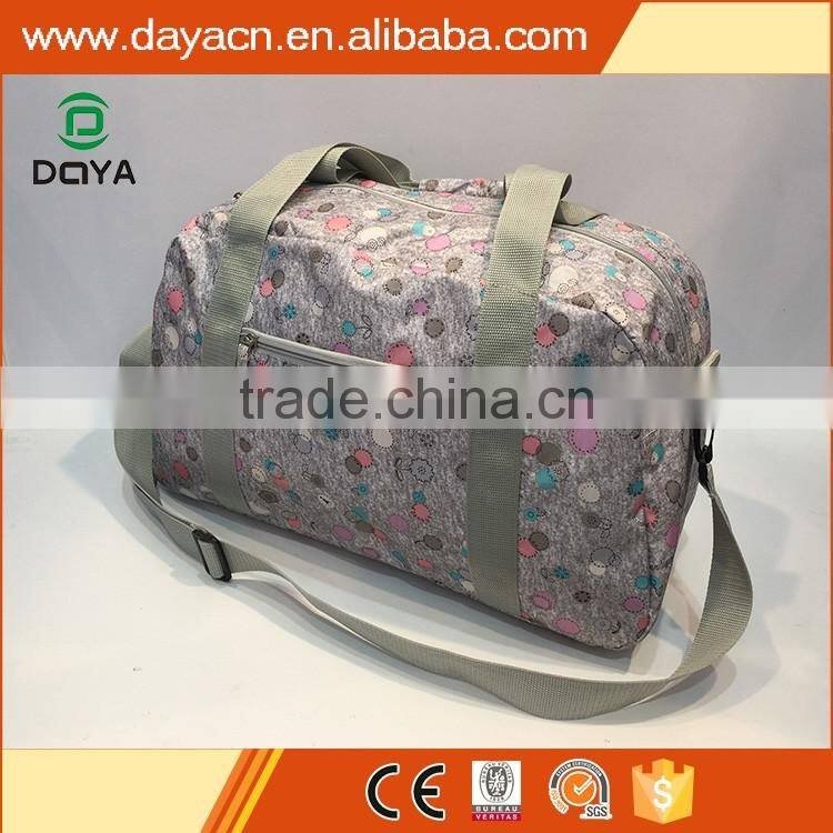 2017 hot sales wholesales custom polyester travel gym duffel sport bag