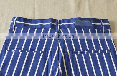 custom black white striped pants