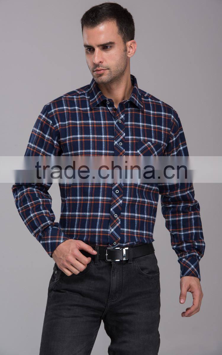Bulk wholesale plaid flannel shirt European & America style with competitive price