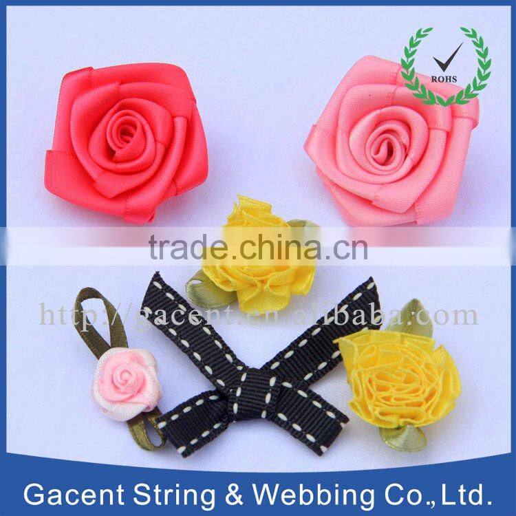 Flower satin ribbon bow flower satin bow