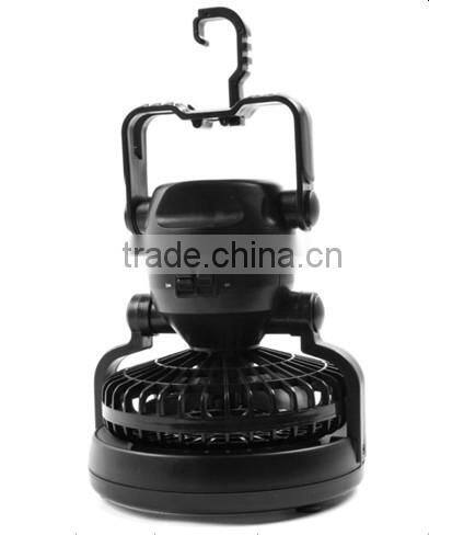 2Pcs Deluxe Camping Combo 18-LED Lantern Fan Tent Hanging Outdoor Light