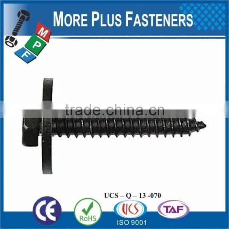 Made in Taiwan Hexagon Head Indented Captive Washer SEMS Screw