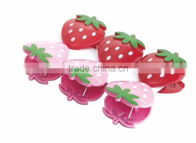 strawberry clip,strawberry shape colorful clip,ABS clip