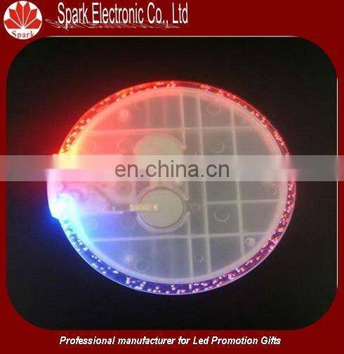 super thin flash blinking LED flashing coaster