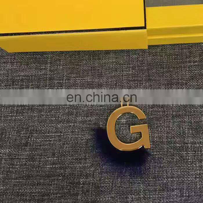 Popular and Fashion Winter Metal Letter Necklace Keychain/Mink Fur Accessory