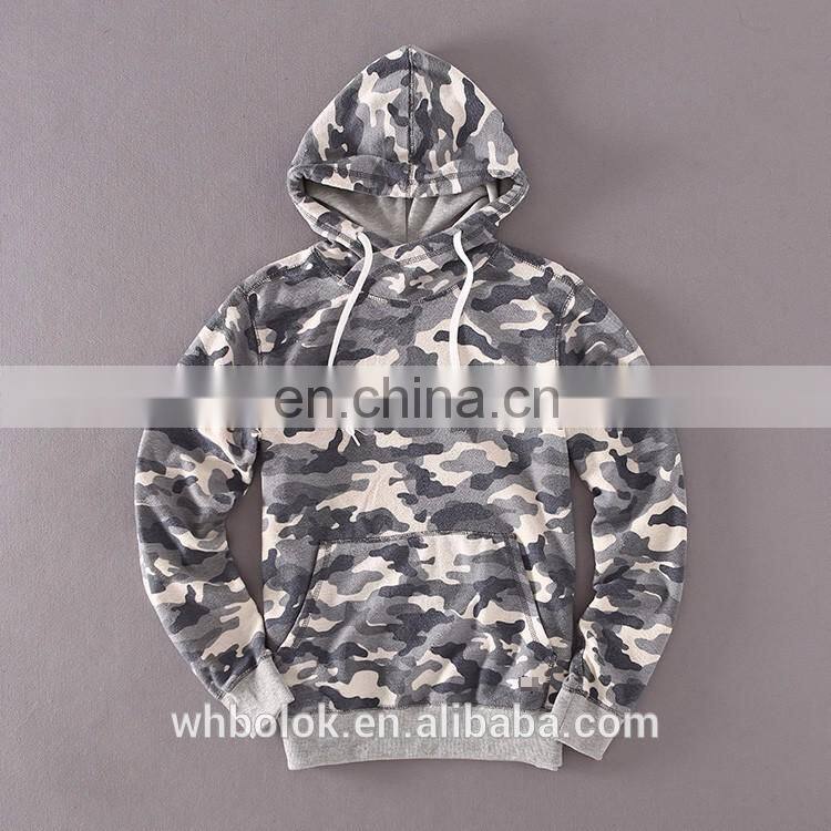 Custom camouflage cotton jersey men's hoodies&sweatershirts man camo pullover