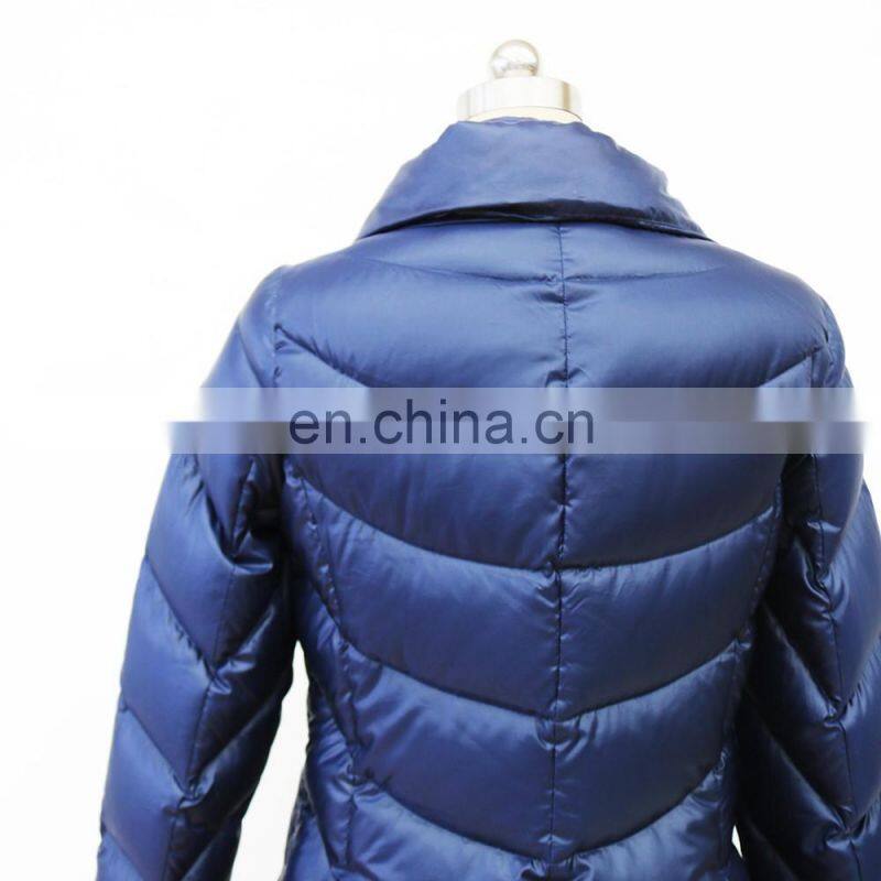 women warm light high quality winter quilted down jacket