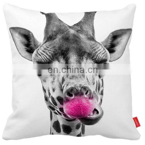 Top selling sofa cushion cover replacement fashion home decorative throw cute kiwi bird plain natural linen cushion cover