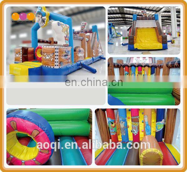 2015 AOQI new design durable luxury inflatable obstacle game AQ01250 for commercial