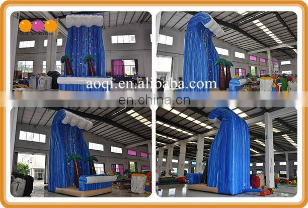AOQI best quality kid inflatable rock climbing wall for sale