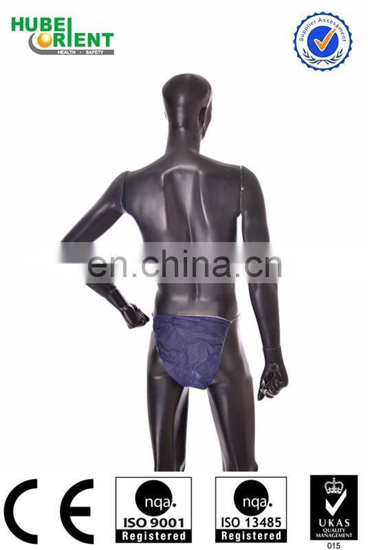 Nonwoven disposable spa sexy blue G-string for male