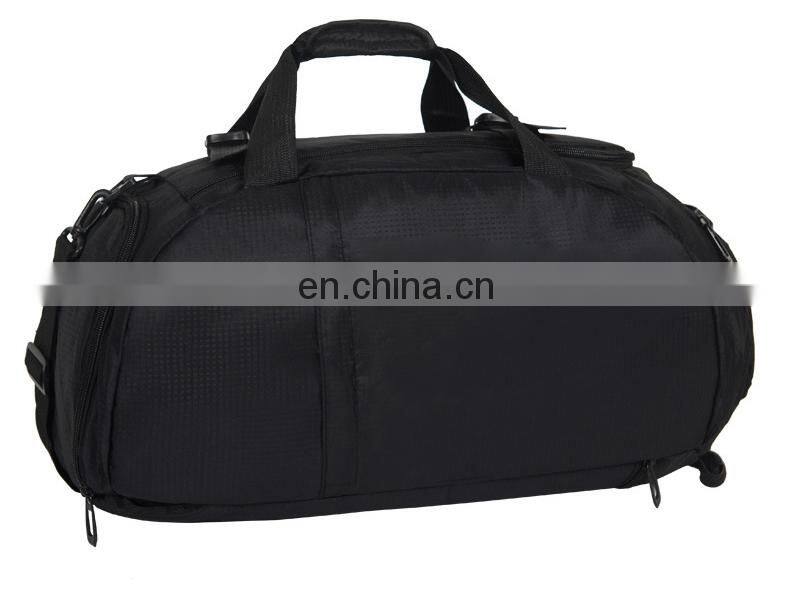 Custom shoulder bag long strap sport bag leisure gym bag turns into backpack