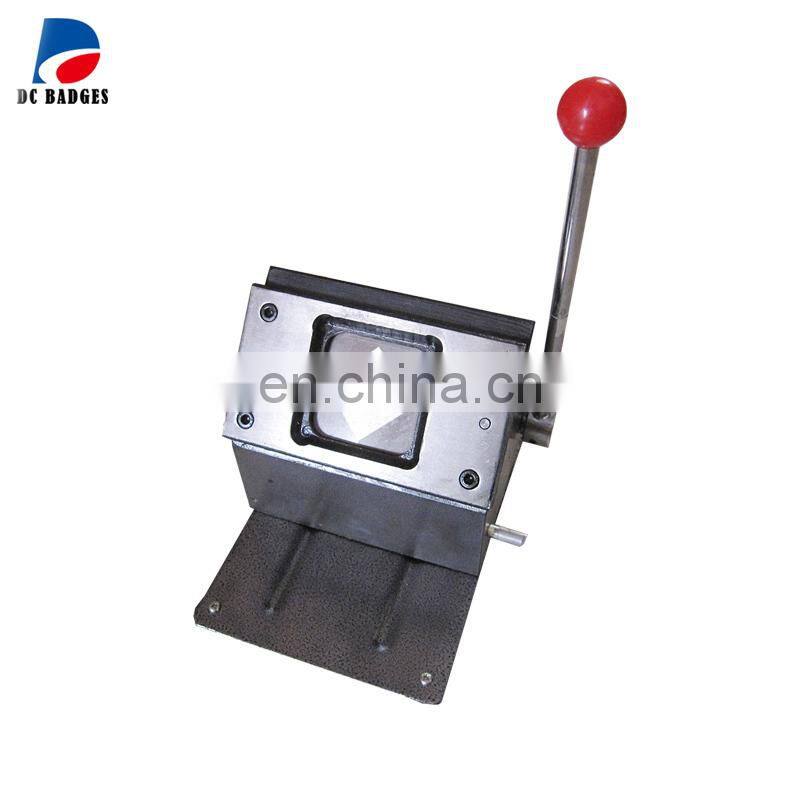 50*50mm square badge paper cutter metal cutter round cutting machine cutting size 61mm*61mm