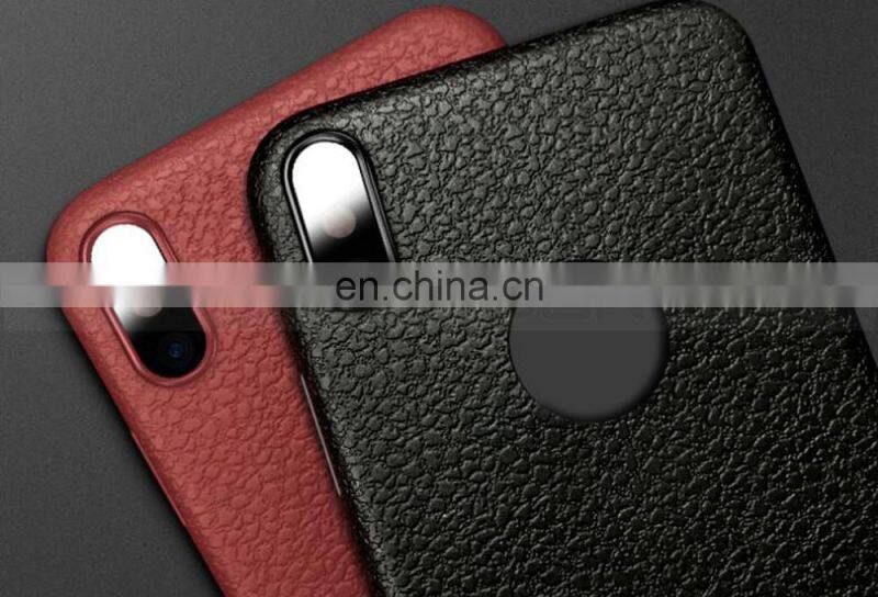 Protective Case Leather lines Phone Case for iPhone X Soft TPU Back Cover