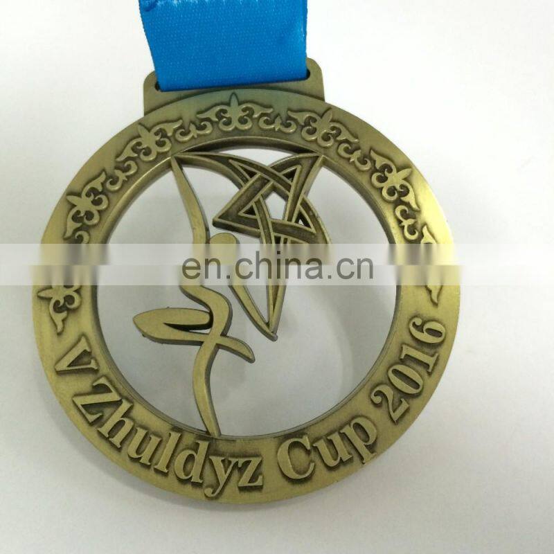 Hollowed-out energetic medal custom zinc cast sport medal as the souvenir
