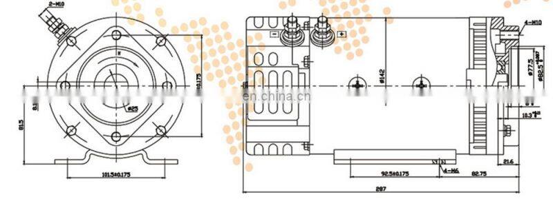 24V 3.5KW Hydraulic DC Motor
