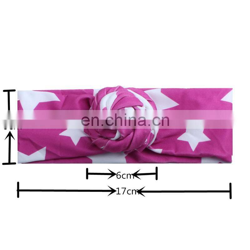 8Colors Baby Girl Headband Infant Girl Star print hairband with ball