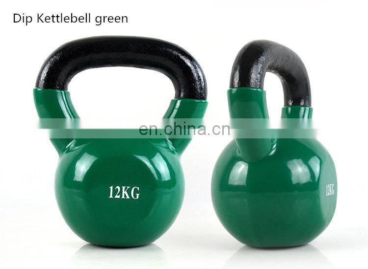 Factory wholesale colored vinyl rubber coated kettlebell