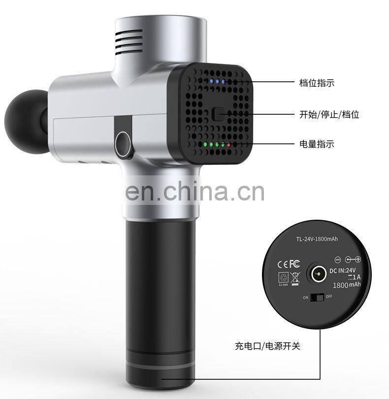 Hot Product Portable 24V Body Relax Cordless Sports Vibration Fascia Muscle Massage Gun