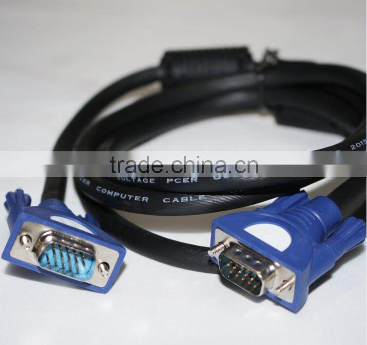 FCC CE CERTIFICATION 50m LONG VGA CABLE 3+4 MALE TO MALE COMPUTER MONITOR CABLE WITH HIGH PERFORMANCE